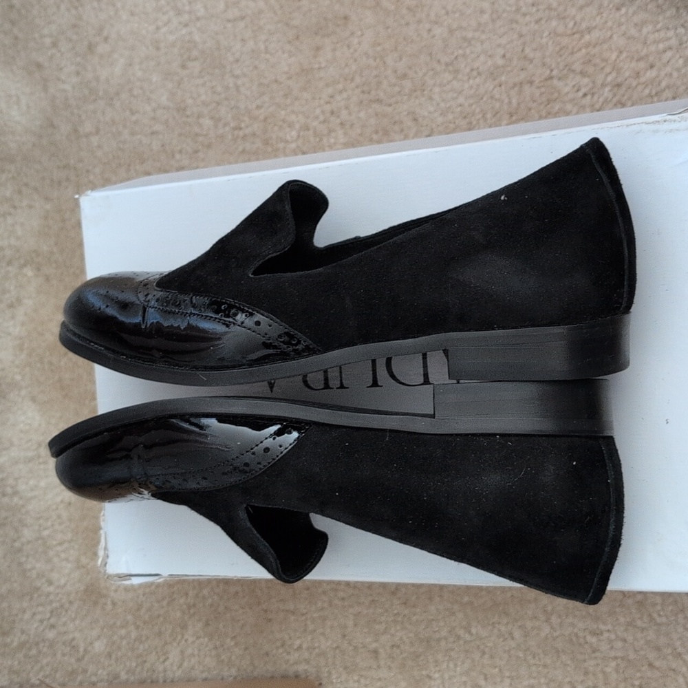 Fabulous Black Loafer Style Shoes Handmade In Poland. Leather - Picture 5 of 8